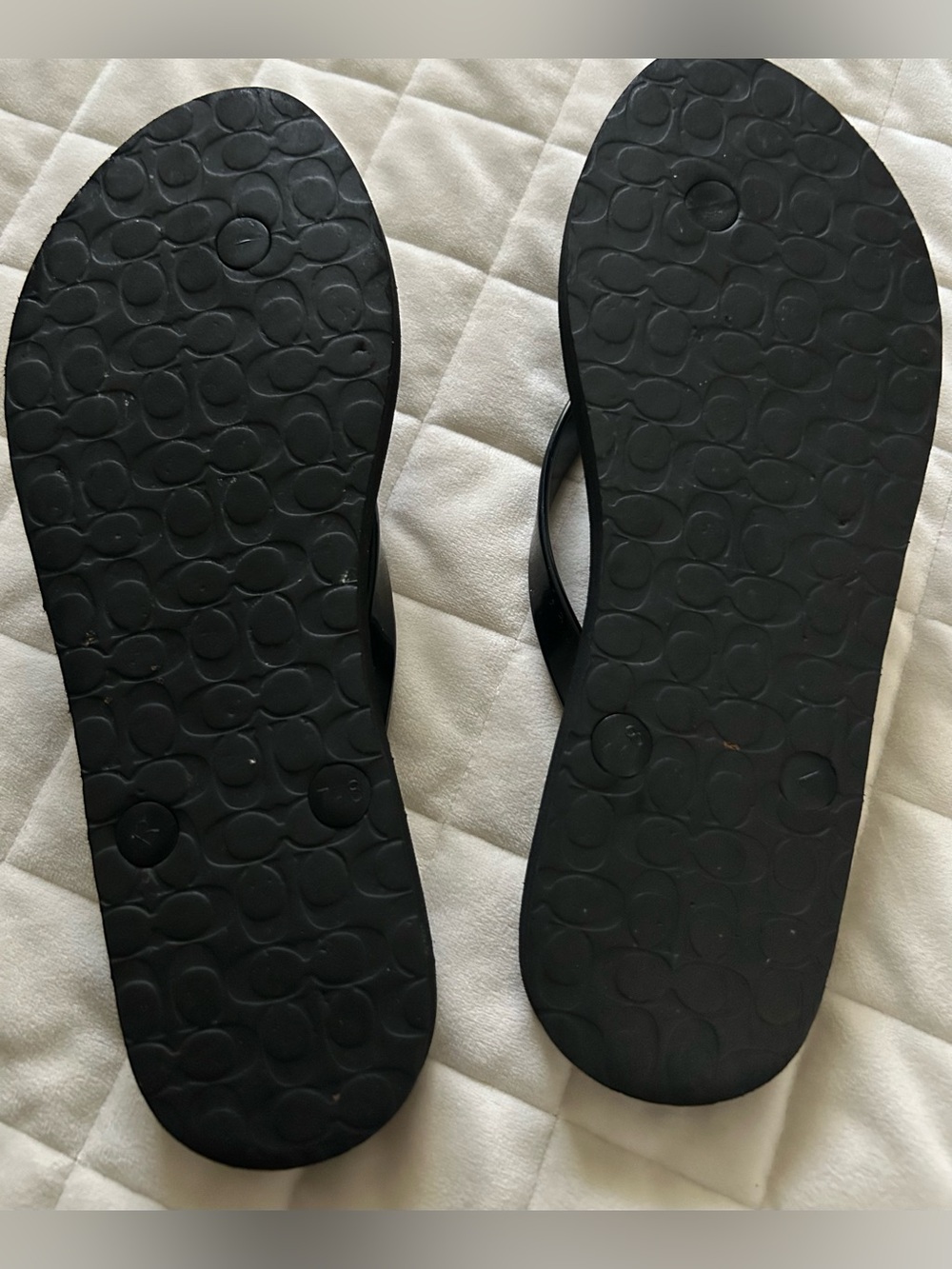Coach Abbigail Flip Flop Sandals Womens 7 B Black Casual - Picture 4 of 4